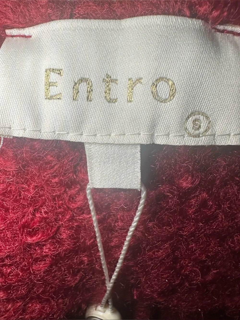 entro Burgundy Textured Cropped Blazer Jacket